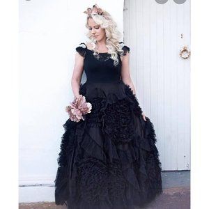 Dollcake Adult Women's "A Thousand Words" Black Frock Sz 14 NWT